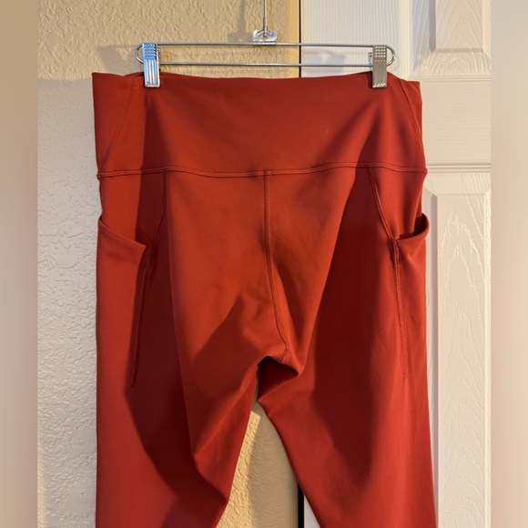 Lululemon Wunder Train High-Rise Tight 25” Terra Orange Size 14 Pockets - Picture 11 of 16